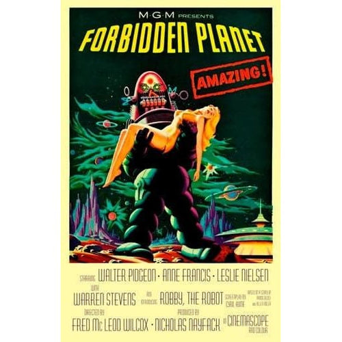Vintage 1950’s Forbidden Planet Science Fiction Film A3 