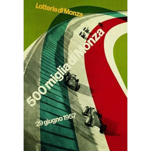 Vintage 1950’s Italian 500 Miglia Race In Monza Racing A3 