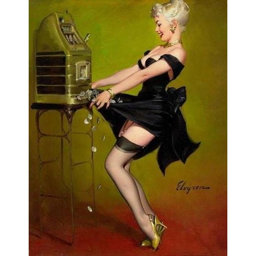 Vintage 1950’s Pin Up Girl Slot Machine Poster A3 Print - A3
