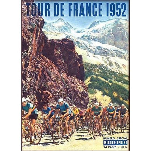 Vintage 1952 Tour de France Cycling Poster A3 Print - A3 - 