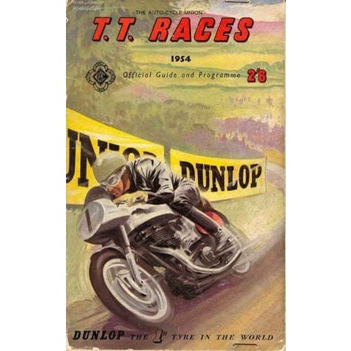 Vintage 1954 Isle of Man TT Motorcycle Racing Poster A3 