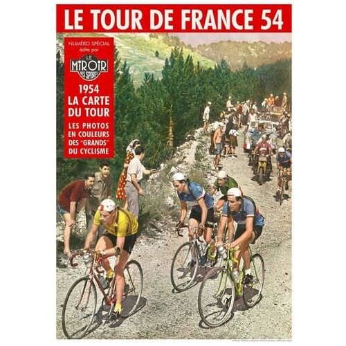 Vintage 1954 Tour De France Cycling Poster A3 Print - A3 - 