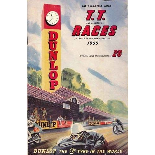 Vintage 1955 Isle of Man TT Motorcycle Racing Poster A3 