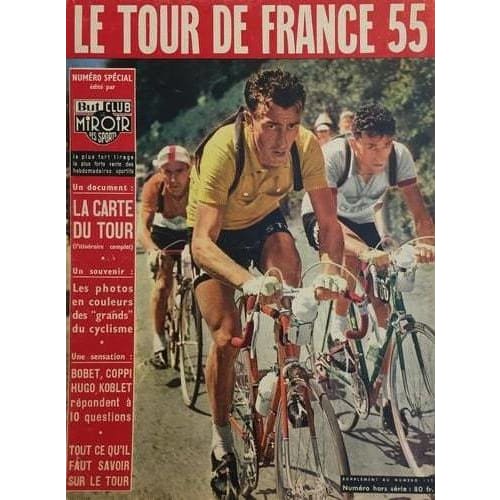 Vintage 1955 Tour De France Cycling Poster A3 Print - A3 - 