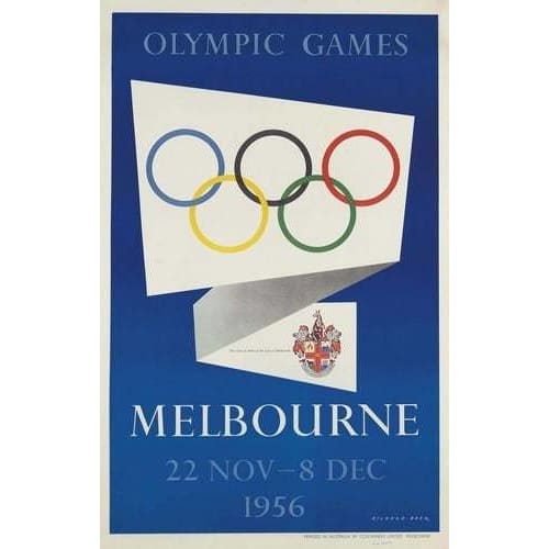 Vintage 1956 Melbourne Olympics Poster A3/A2/A1 Print - 