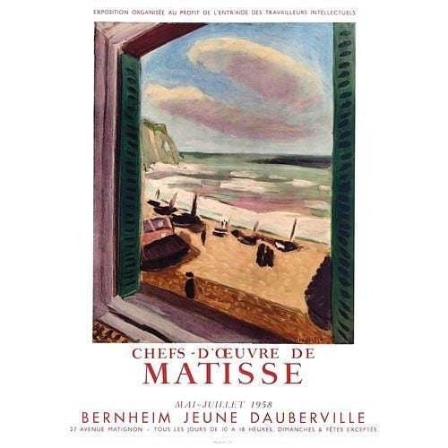 Vintage 1958 Matisse Art Exhibition Poster A3/A4 Print - 