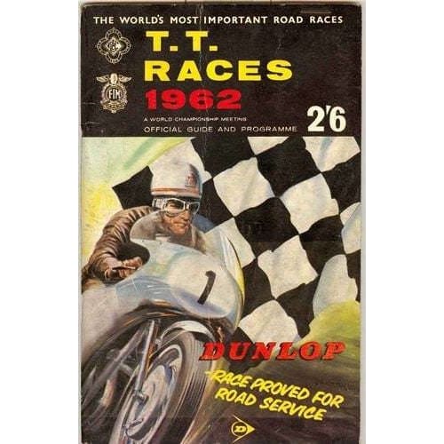 Vintage 1962 Isle of Man TT Motorcycle Racing Poster A3 