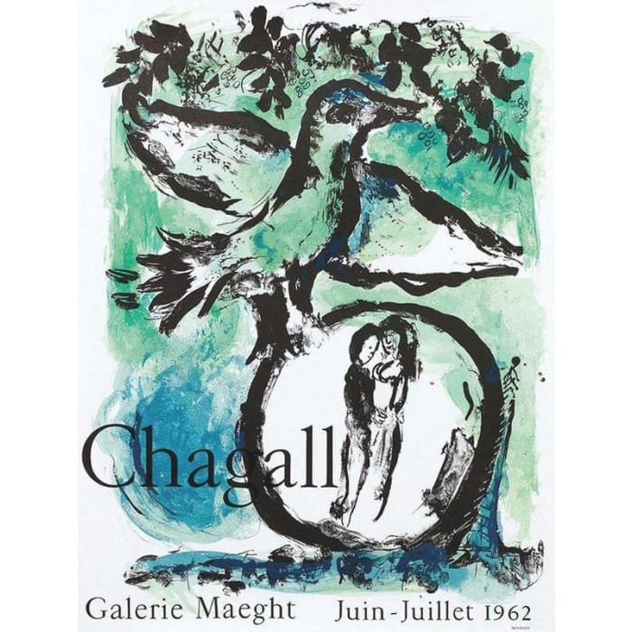 Vintage 1962 Marc Chagall Paris Art Exhibition Tourism 