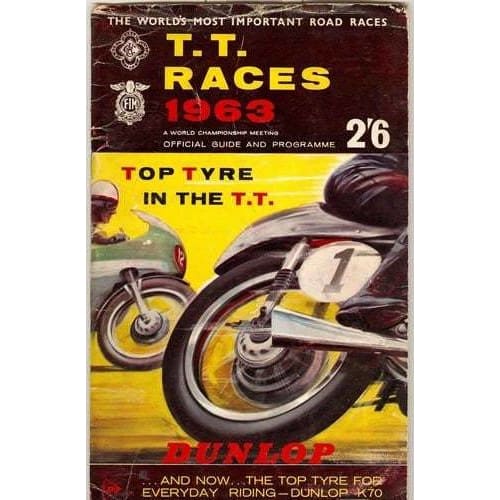 Vintage 1963 Isle of Man TT Motorcycle Racing Poster A3 
