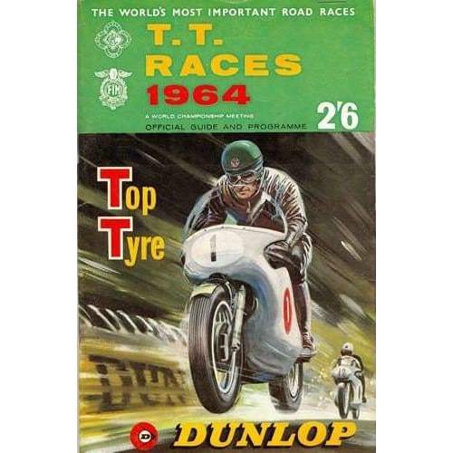 Vintage 1964 Isle of Man TT Motorcycle Racing Poster A3 