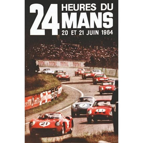 Vintage 1964 Le Mans 24 Hour Race Motor Racing Poster A3 