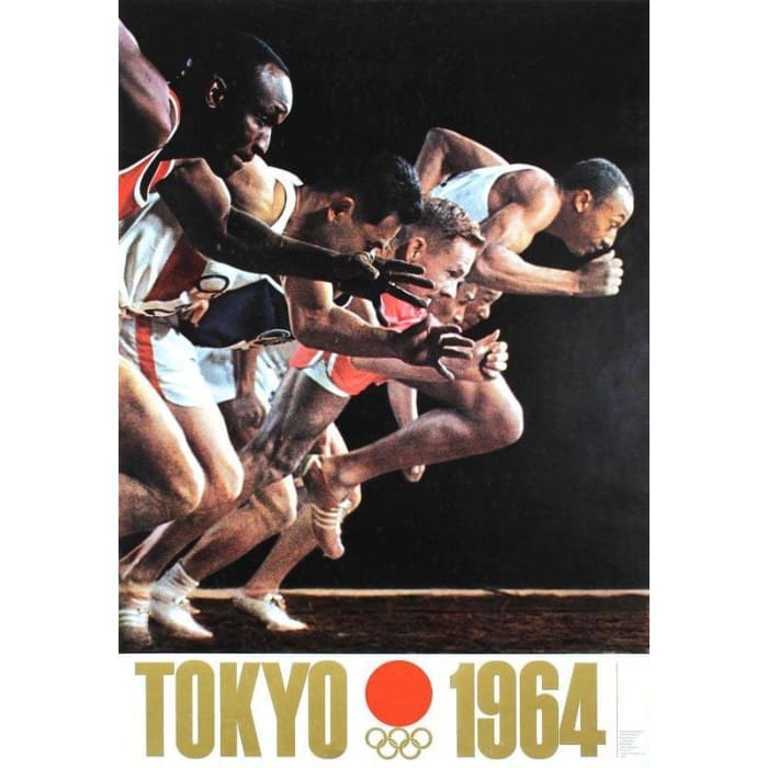 Vintage 1964 Tokyo Olympics Athletics Poster Print A3/A4 - 