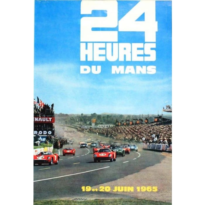 Vintage 1965 Le Mans Motor Racing Poster Print A3/A4 - 