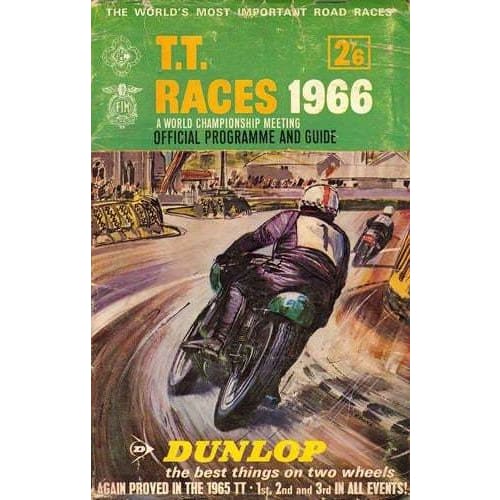 Vintage 1966 Isle of Man TT Motorcycle Racing Poster A3 