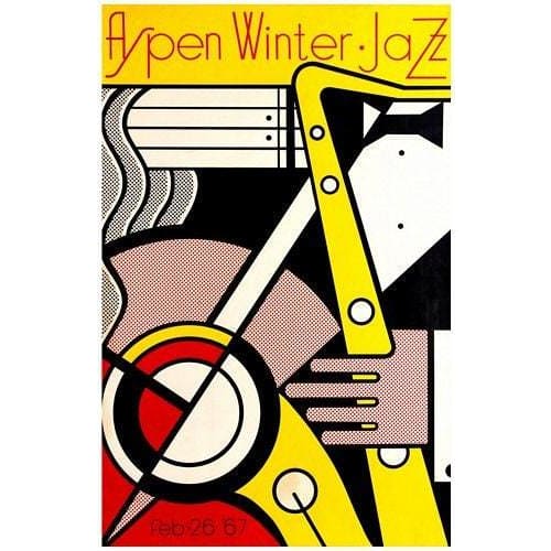 Vintage 1967 Aspen Jazz Festival Poster A3 Print - A3 - 