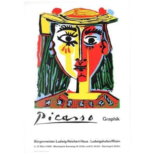 Vintage 1968 German Picasso Art Exhibition Poster A3/A4 