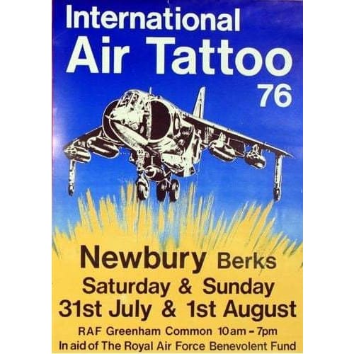 Vintage 1976 Newbury Air Tattoo Poster A3 Print - A3 - 