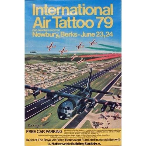 Vintage 1979 Newbury Air Tattoo Poster A3 Print Vintage Vintage