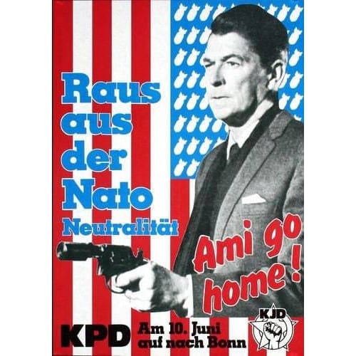 Vintage 1980’s German Anti NATO Protest Poster A3/A4 Print -