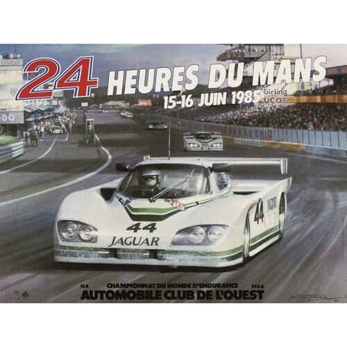 Vintage 1985 Le Mans 24 Hour Race Motor Racing Poster A3 
