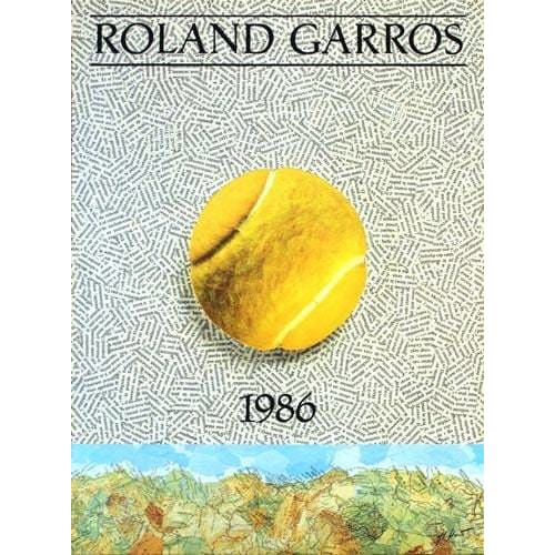 Vintage 1986 Roland Garros French Open Tennis Poster A3/A4 