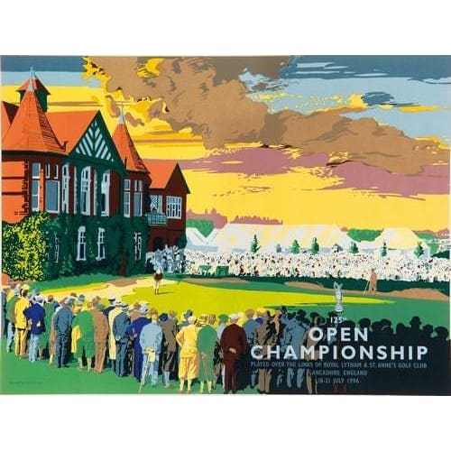 Vintage 1996 British Open Golf Poster A3 Print - A3 - 