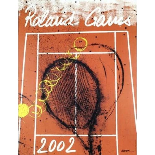 Vintage 2002 Roland Garros French Open Tennis Poster A3/A4 