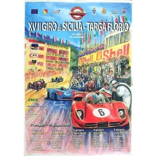 Vintage 2005 Giro di Sicilia Motor Racing Poster A3/A4 Print