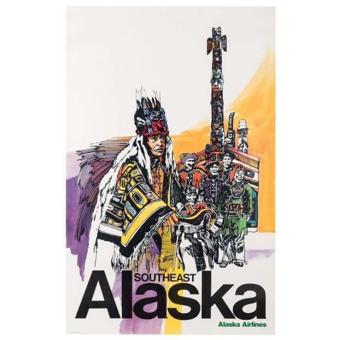 Vintage Alaska Airlines Flights To South East Alaska Airline
