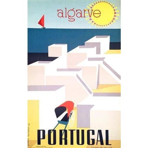 Vintage Algarve Portugal Tourism Poster A3/A4 Print - 