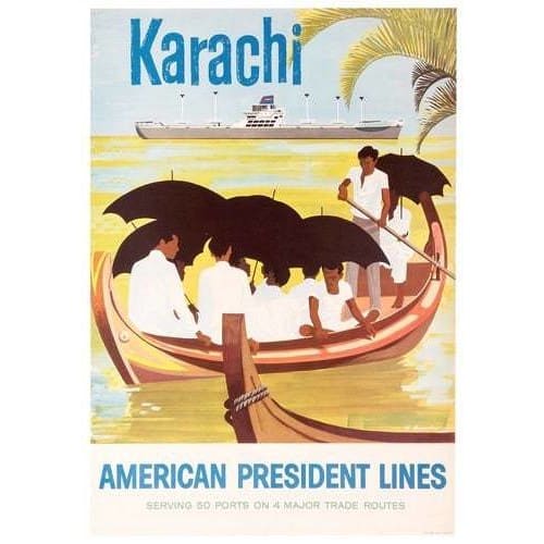 Vintage American Steam Ships to Karachi PakistanTourism 