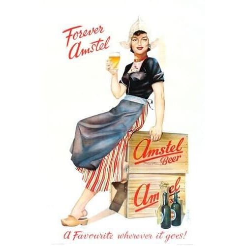 Vintage Amstel Beer Advertisement 2 Poster A3/A4 Print - 