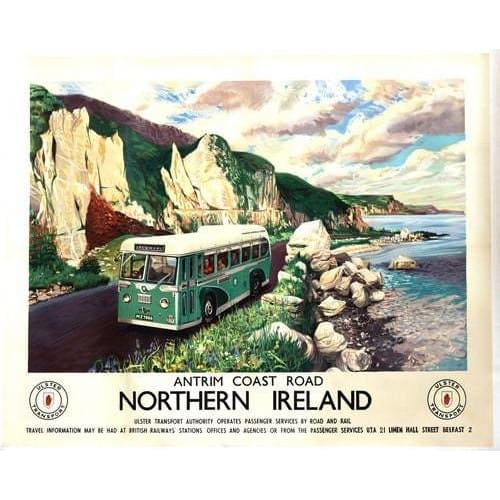 Vintage Antrim Coast Road Northern Ireland Ulster Transport 