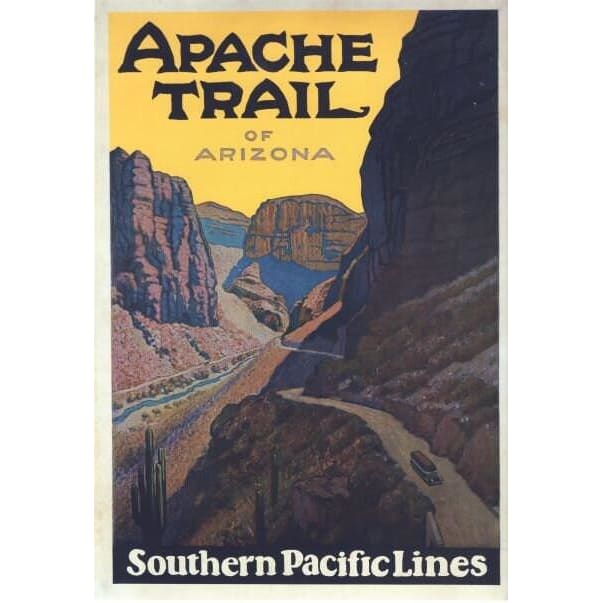 Vintage Apache Trail Arizona American Railroad Tourism 