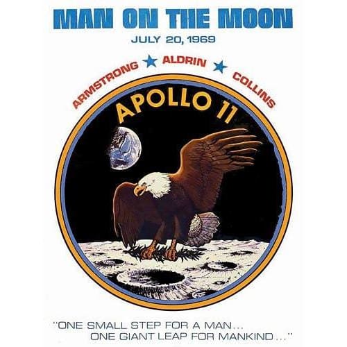 Vintage Apollo 11 Moon Landing Poster Poster A3/A4 Print - 