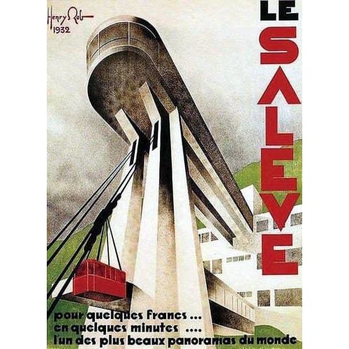 Vintage Art Deco Le Saleve French Tourism Poster A4/A3 Print