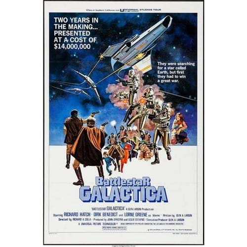 Vintage Battlestar Gallactica Movie Poster Print A3 - A3 - 