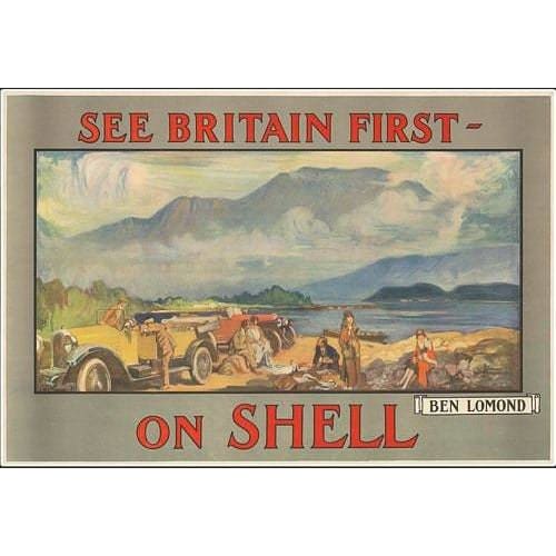 Vintage Ben Lomond Shell Travel Advertisement Poster Print 