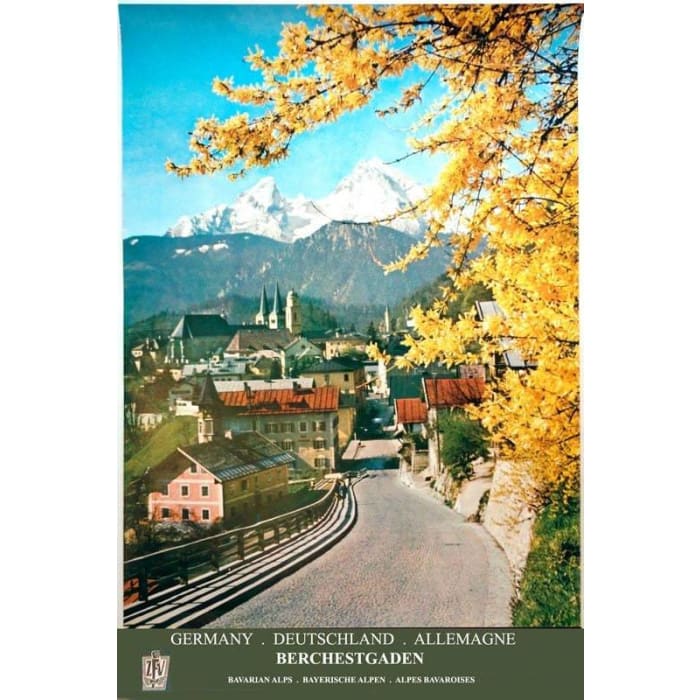 Vintage Berchestgaden Germany Tourism Poster Print A3/A4 - 