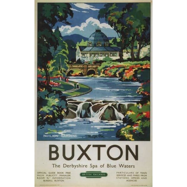 Vintage BR Buxton Railway Poster A3/A2/A1 Print - Posters 