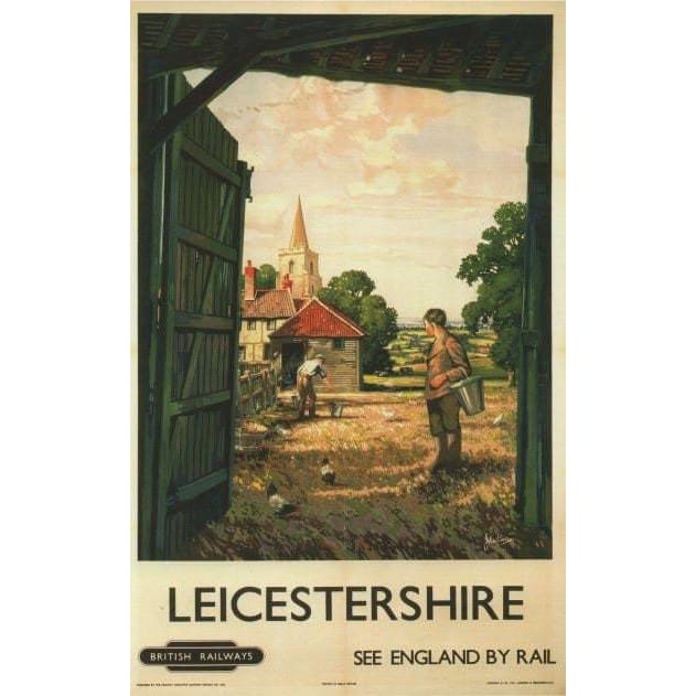 Vintage BR Leicestershire Railway Poster A3/A2/A1 Print - 