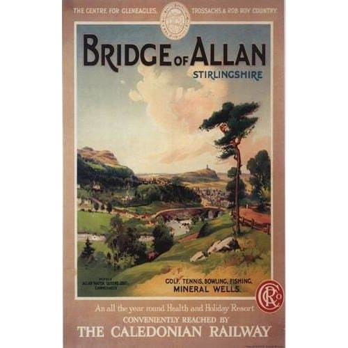 Vintage Bridge of Allan Caledonian Railway Poster A3/A2/A1 