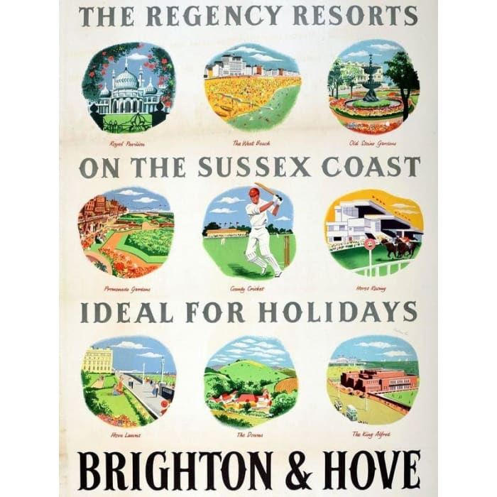 Vintage Brighton and Hove On The Sussex Coast UK Tourism 