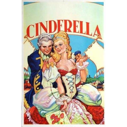 Vintage British Cinderella Pantomime Theatre Poster A3/A4 