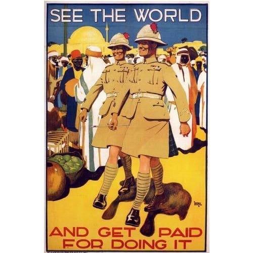 Vintage British Empire Recruitment Poster Print A3/A4 - 