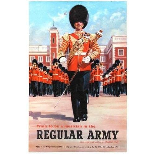 Vintage British Join The Regular Army Musicians Recruitment 