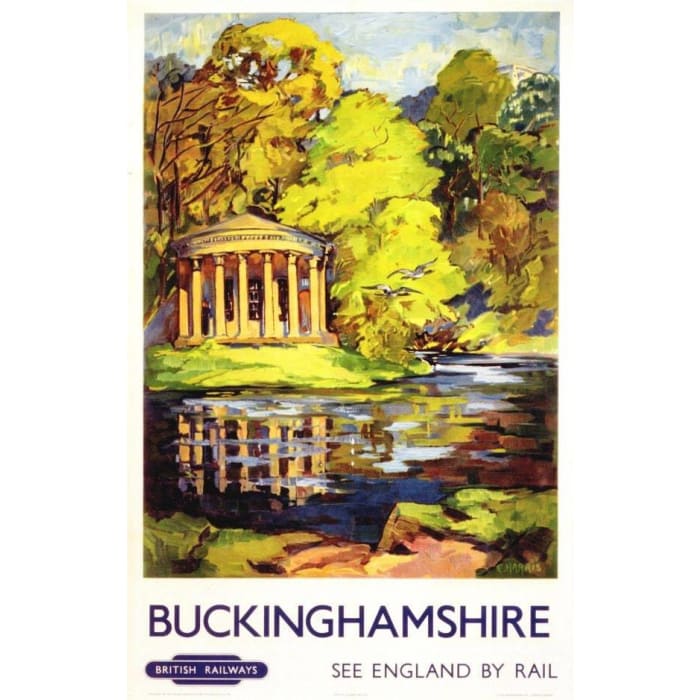Vintage British Rail Buckinghamshire Railway Poster 