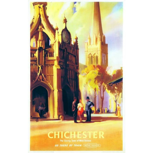 Vintage British Rail Chichester Railway Poster A4/A3/A2/A1 