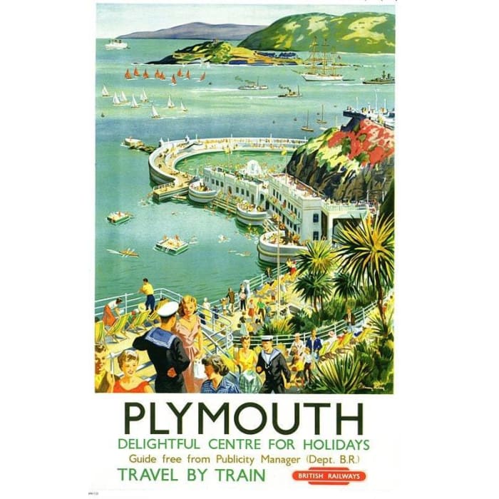Vintage British Rail Delightful Plymouth Devon Railway 