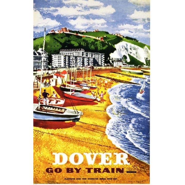 Vintage British Rail Dover Kent Railway Poster A4/A3/A2/A1 